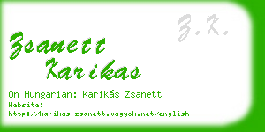 zsanett karikas business card
